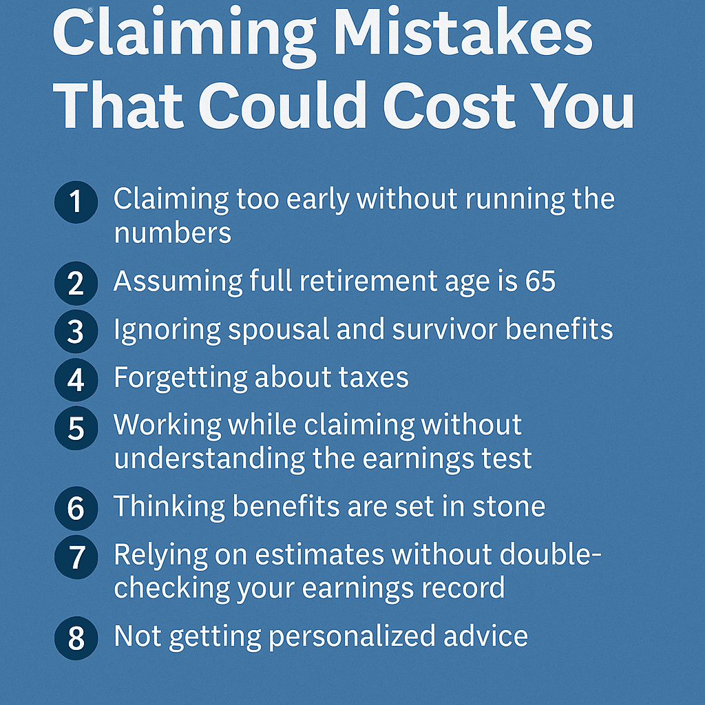 8 Social Security Claiming Mistakes That Could Cost You 7 Social Security Claiming Mistakes