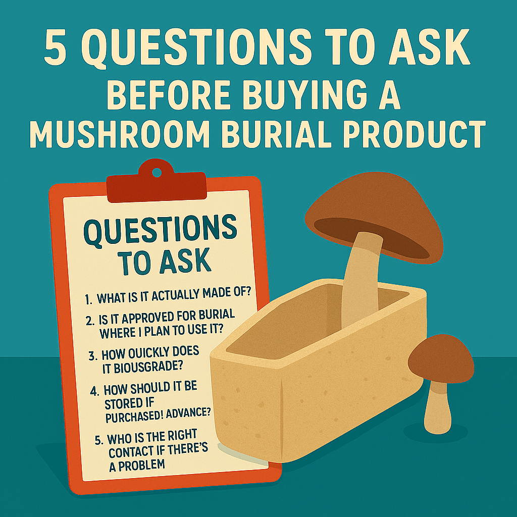 5 Questions to Ask Before Buying a Mushroom Burial Product 7 5 Questions to Ask Before Buying a Mushroom Burial Product