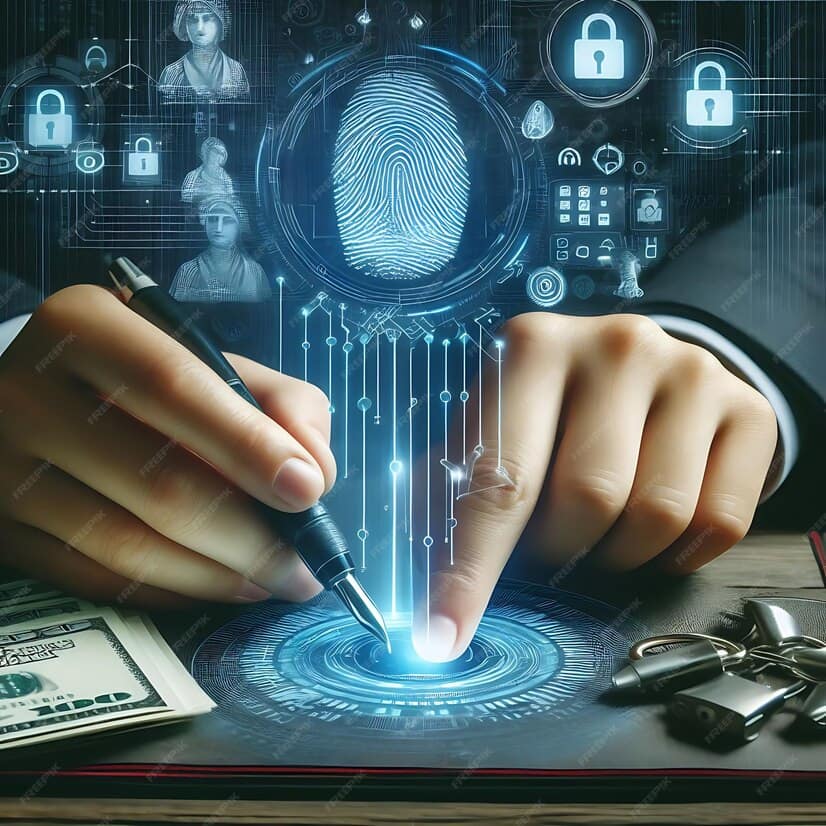 What is a Digital Legacy? 7 biometrics security system woman using fingerprint 1022212 12859