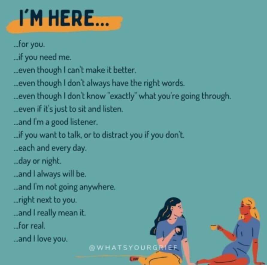 How to support a grieving friend 3